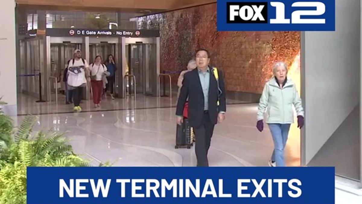 Portland International Airport unveils new exits to baggage claim ...