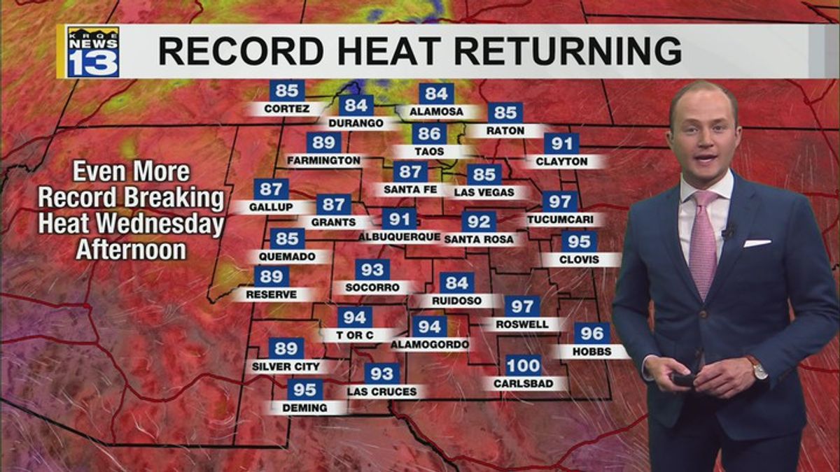 A stretch of record heat begins again Tuesday across New Mexico ...