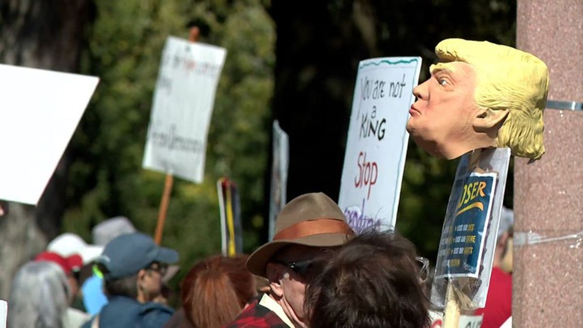 No Kings rally held as organizers use songs to bring folks together for ...