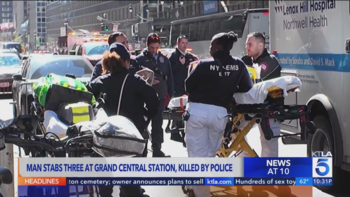 Man stabs 3 people at Grand Central Station in NYC, police shoot and ...