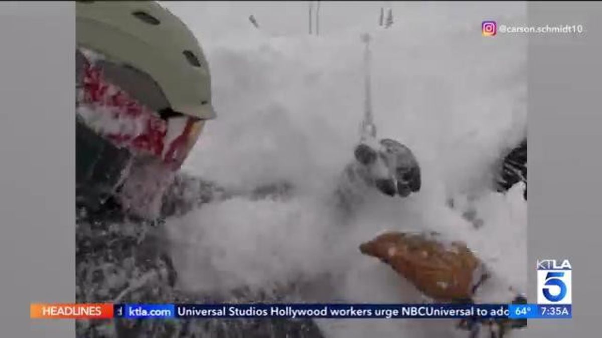 Dramatic video shows ski rescued from deep snow at Tahoe resort ...