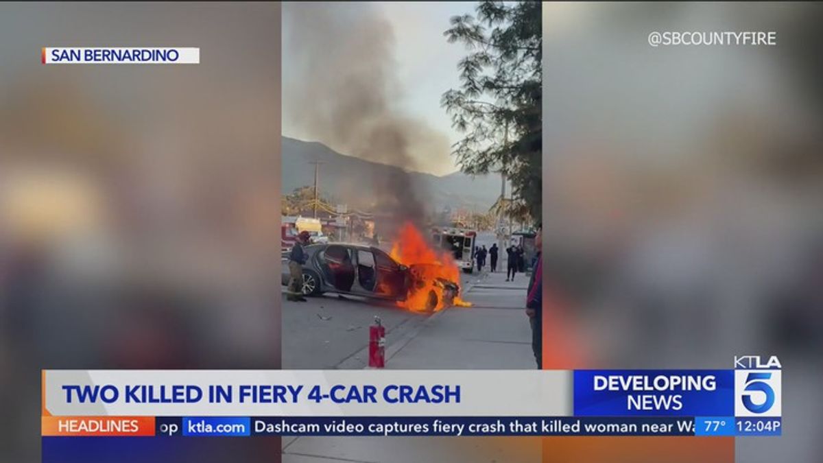 2 killed in fiery chain-reaction crash in San Bernardino | Haystack News
