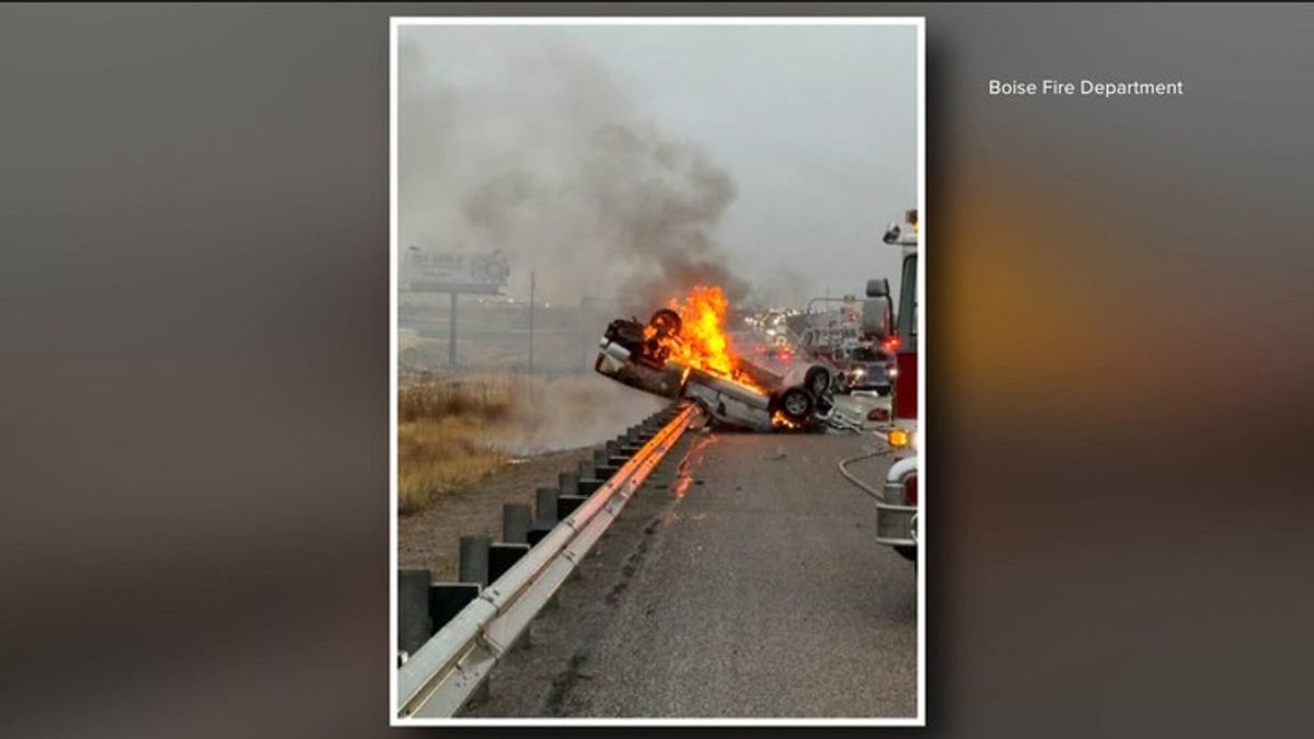 Two people taken to hospital after truck catches fire | Haystack News