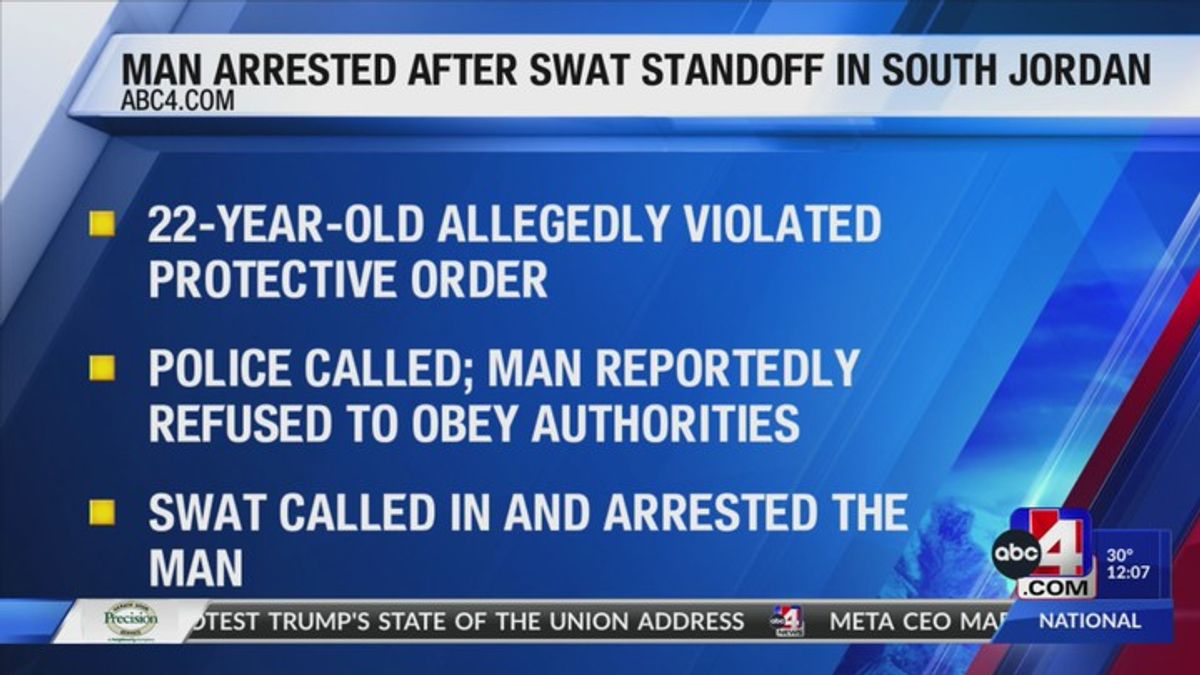 SWAT standoff in South Jordan ends with man in custody | Haystack News