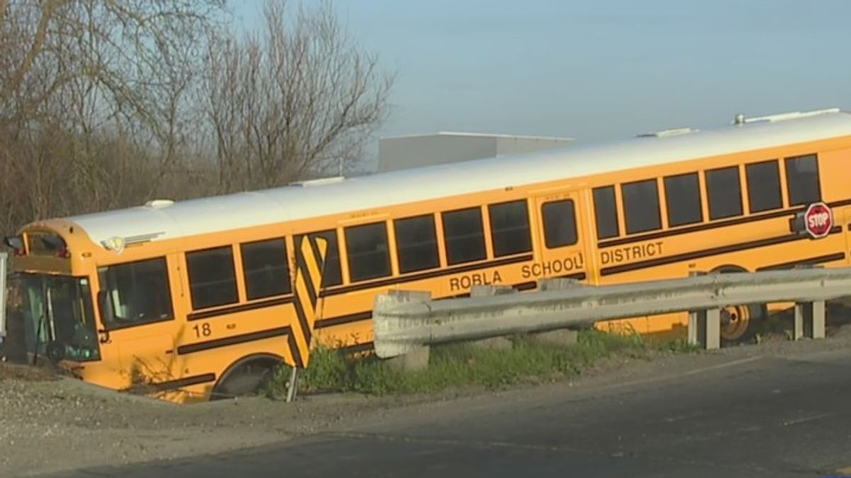 Elementary school bus crashes into creek, no injuries reported ...