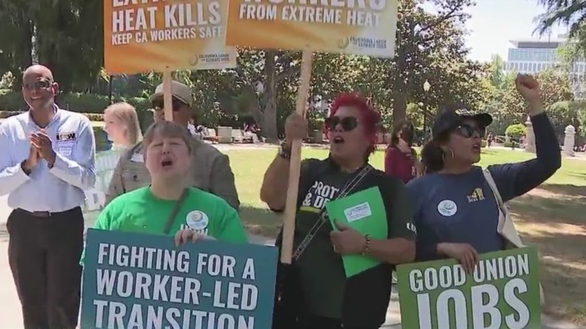 CA labor unions protest at the state capitol | Haystack News