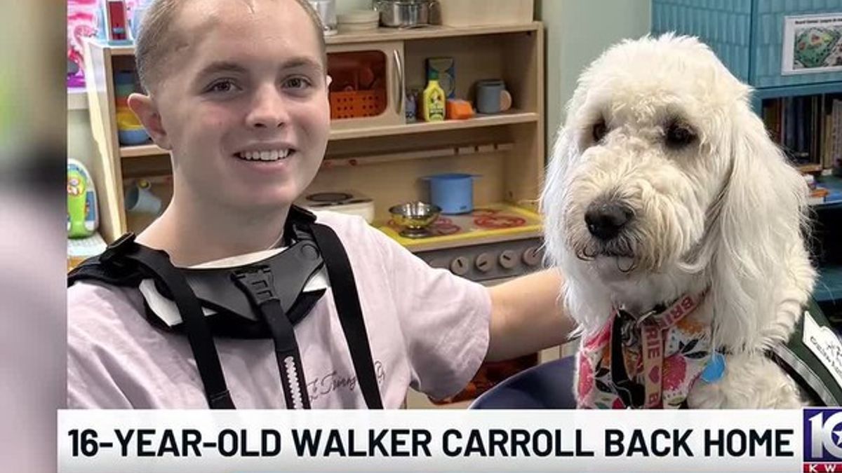 Teen hit by pickup truck while biking returns home after months of ...