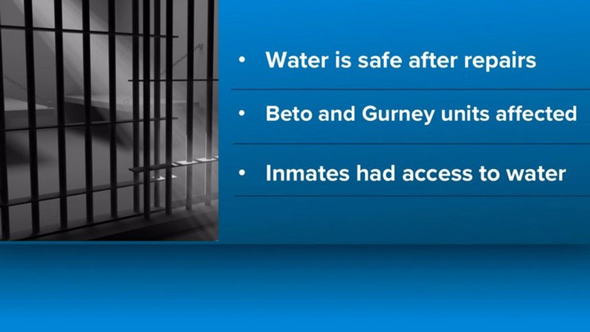 Water restored at 2 East Texas prisons after line rupture | Haystack News