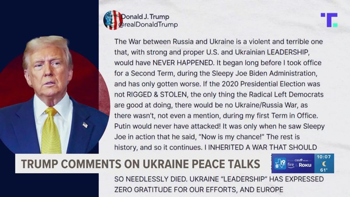President Trump comments on Ukraine peace talks | Haystack News