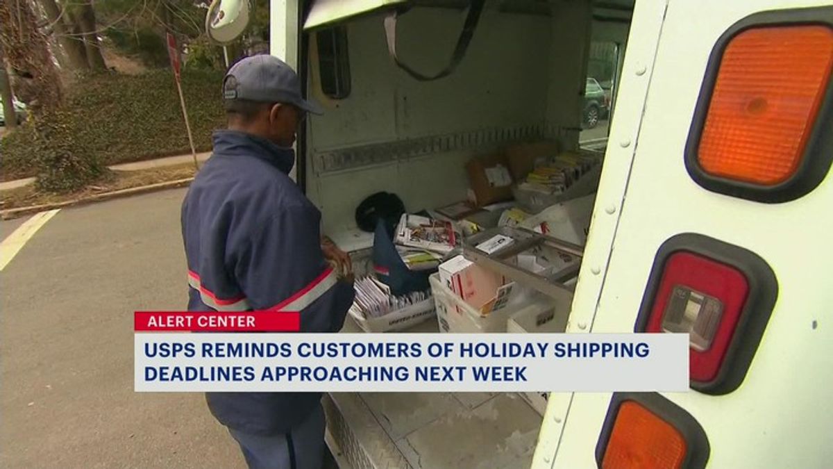 Postal Service sets holiday shipping deadlines for Christmas deliveries ...