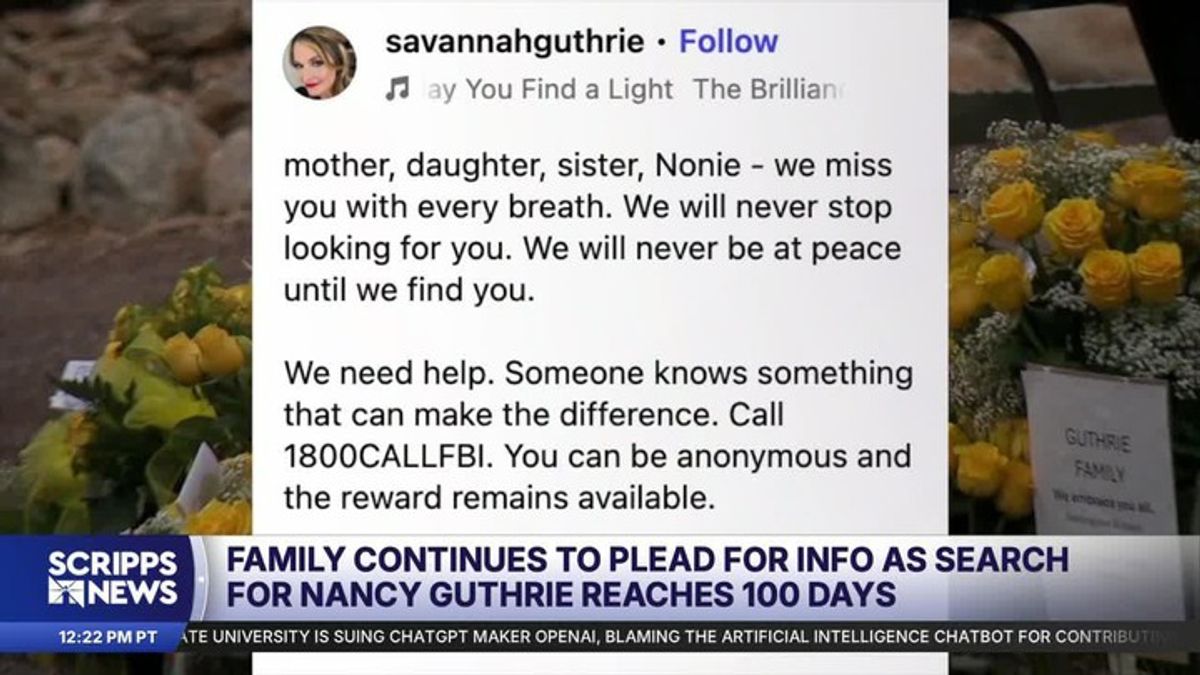 Search for Nancy Guthrie reaches 100 days | Haystack News