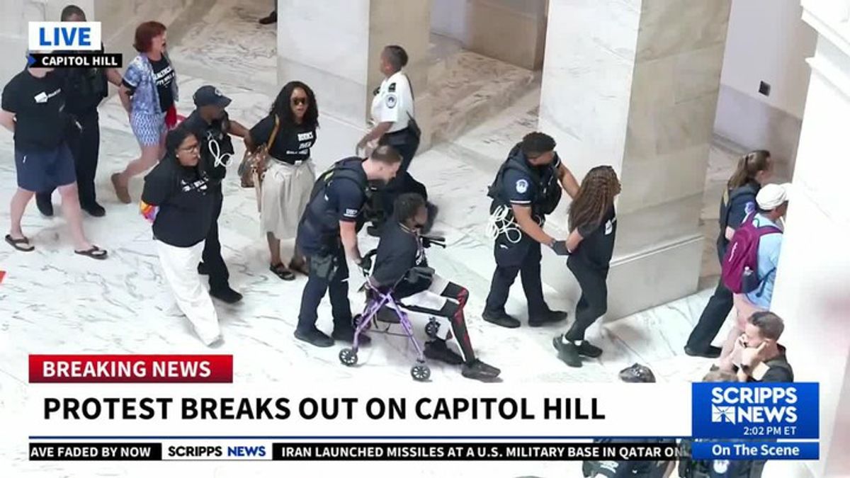 Protesters in wheelchairs zip-tied and escorted out of Capitol ...