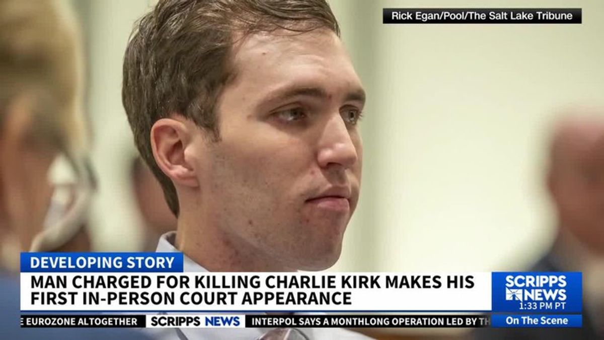Suspect charged with shooting Charlie Kirk makes first in-person court ...