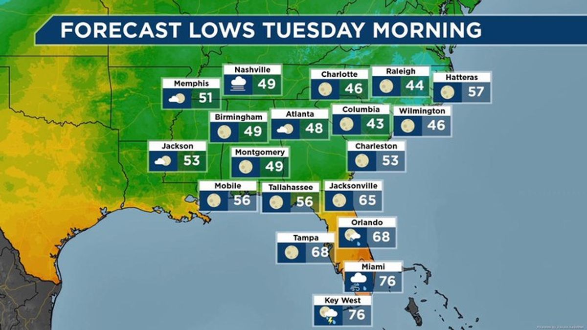 Your weather forecast: Southeast Region | Haystack News