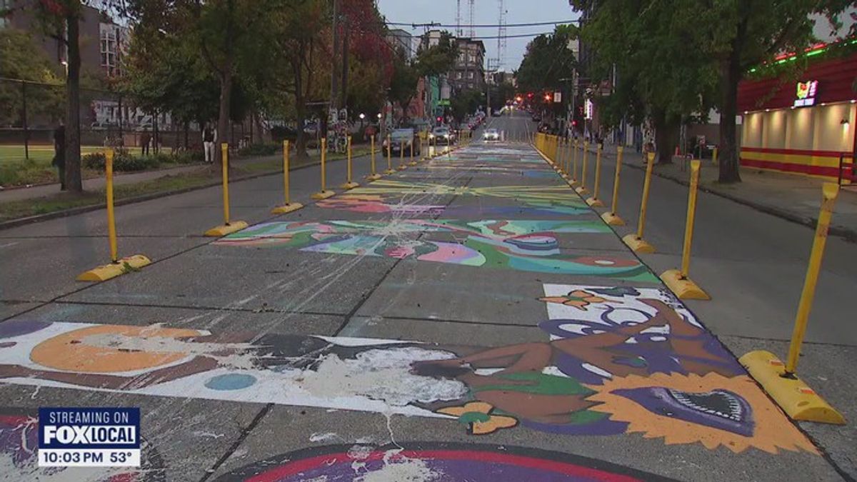 Black Lives Matter mural vandalized in Seattle's Capitol Hill ...