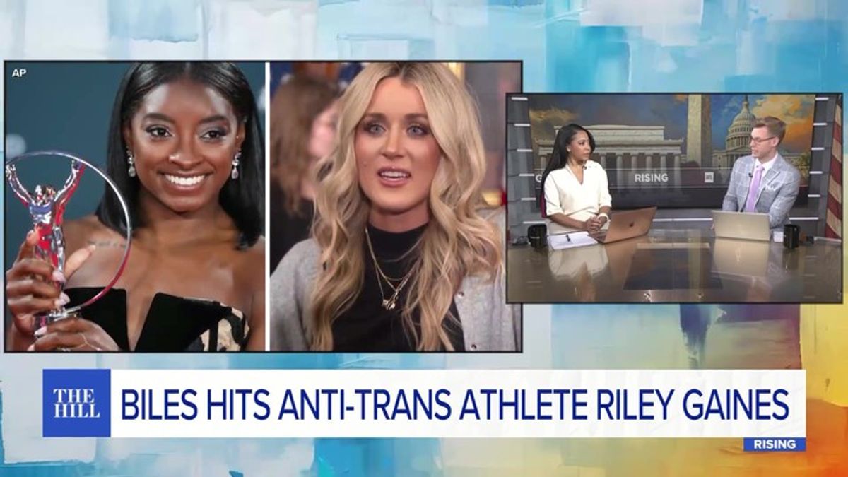 Riley Gaines, Simone Biles beef over transgender athletes in women’s ...
