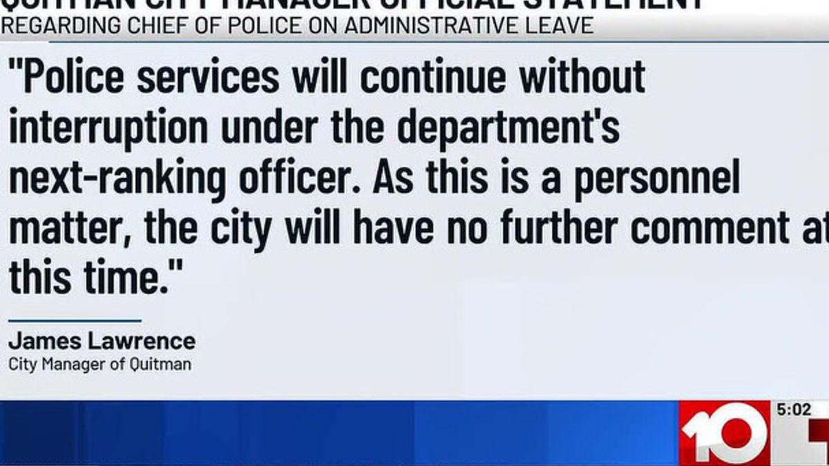 Quitman chief of police placed on administrative leave; GBI ...