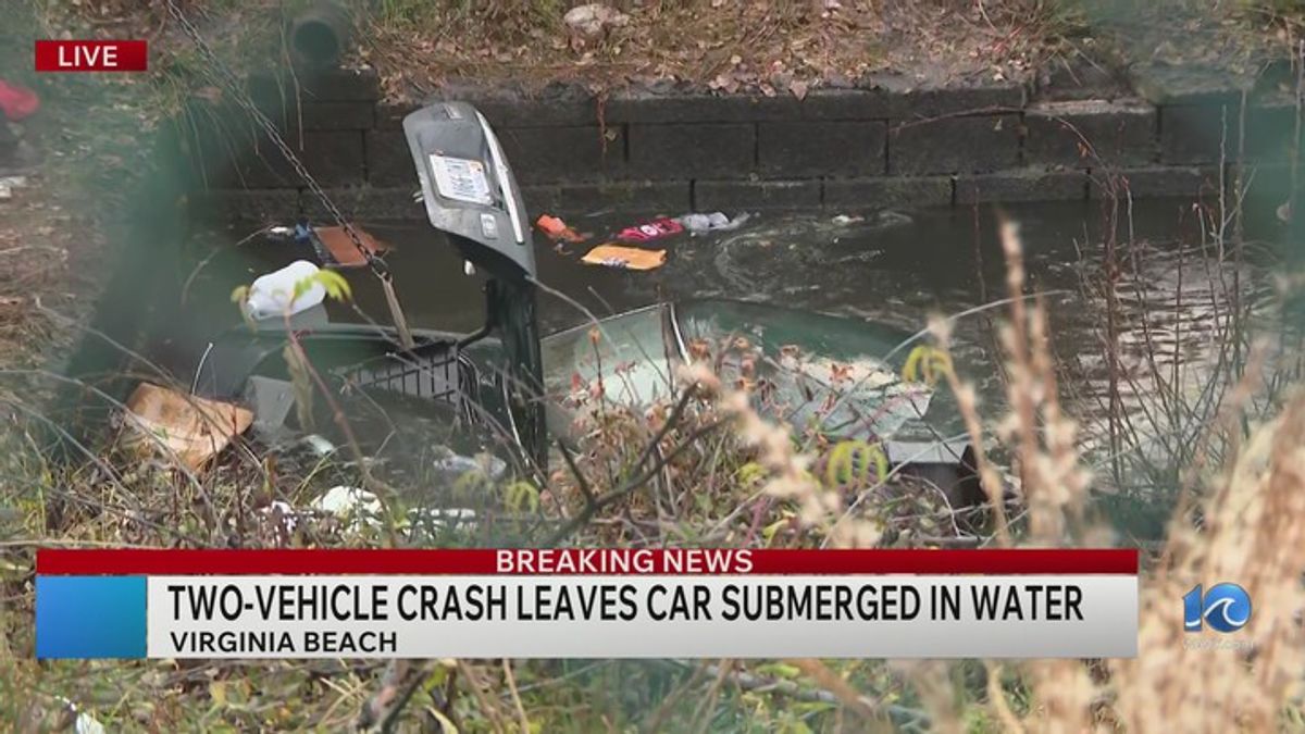 Car submerged in water following accident in Virginia Beach | Haystack News
