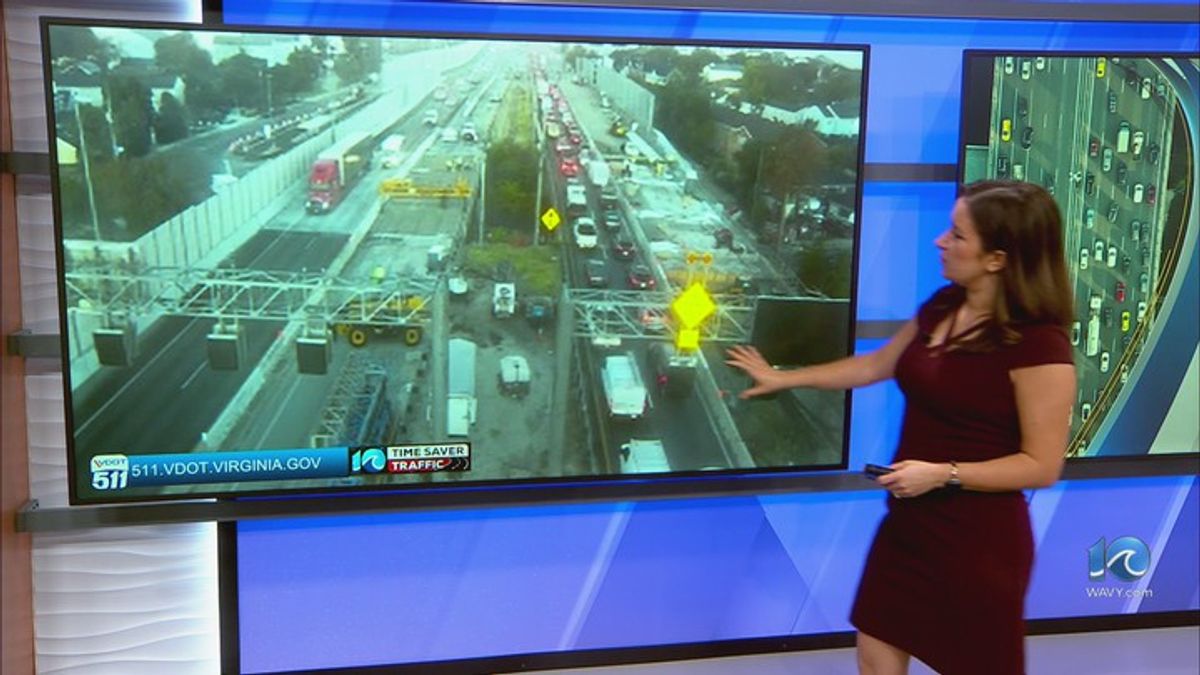 Multi-vehicle crash closes all westbound lanes on I-64 at HRBT ...
