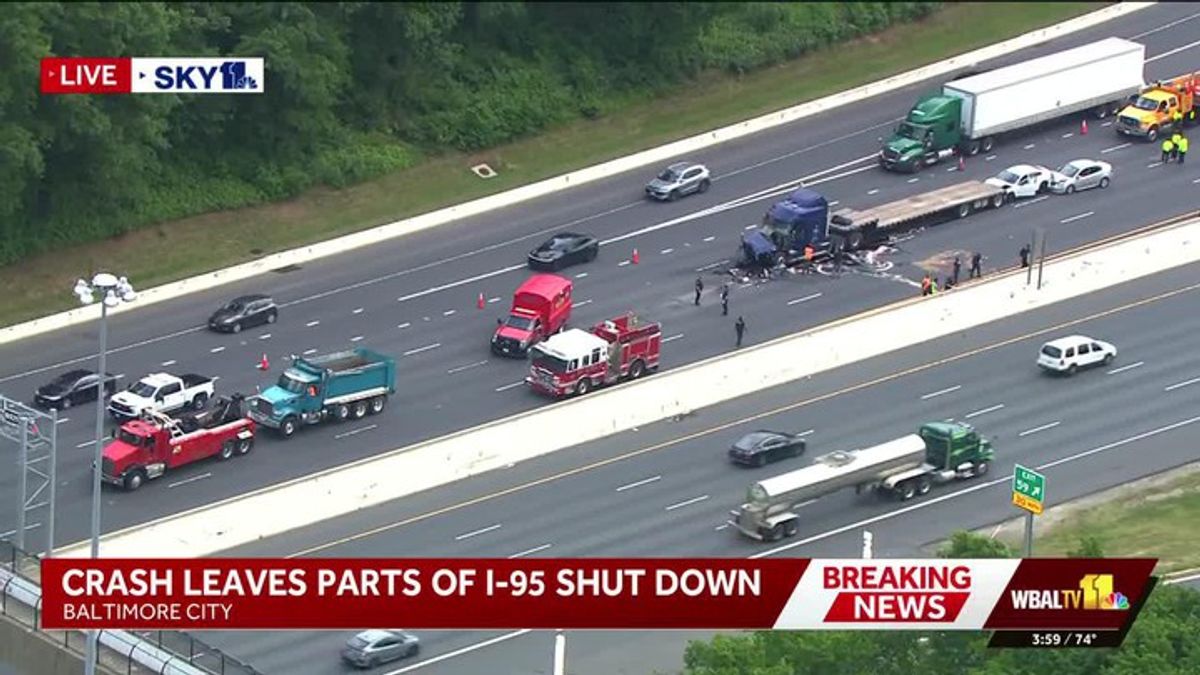 Breaking: Crash shuts northbound I-95 lanes in Baltimore | Haystack News