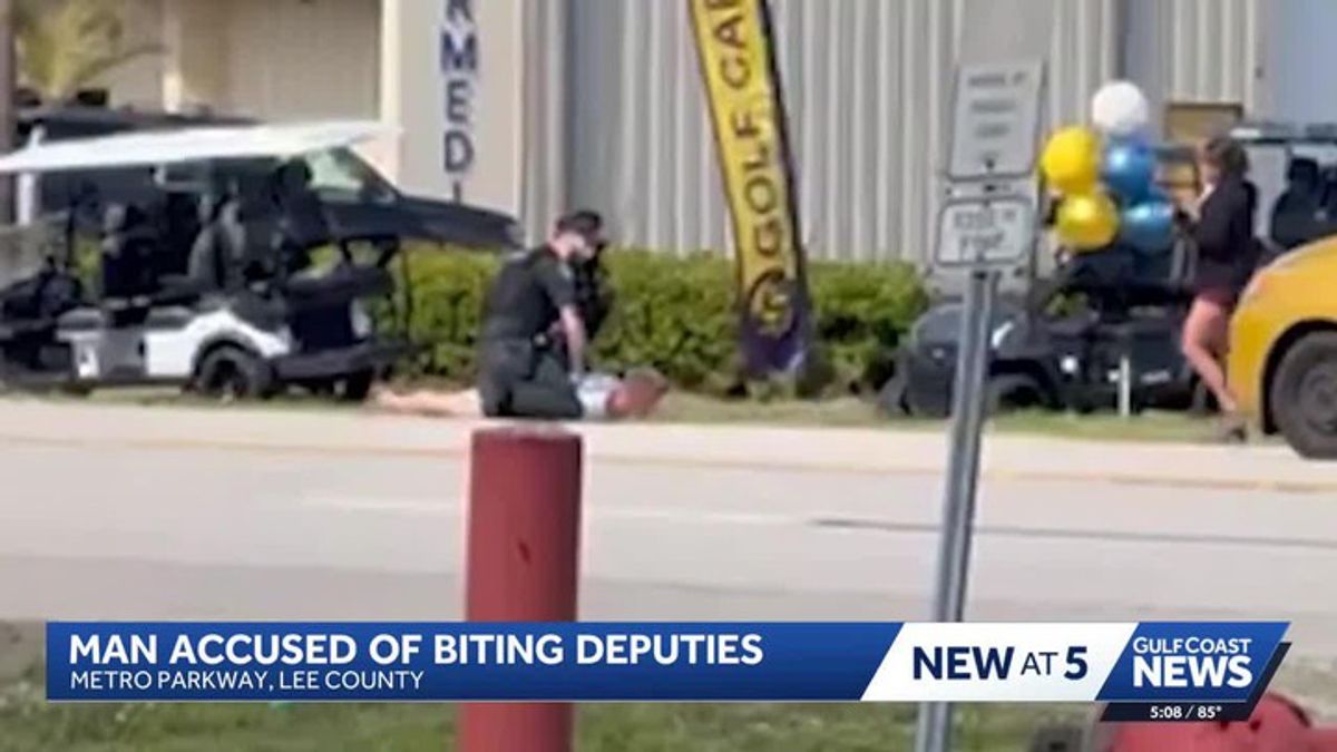 Man accused of biting Lee County deputies during scuffle at golf store ...