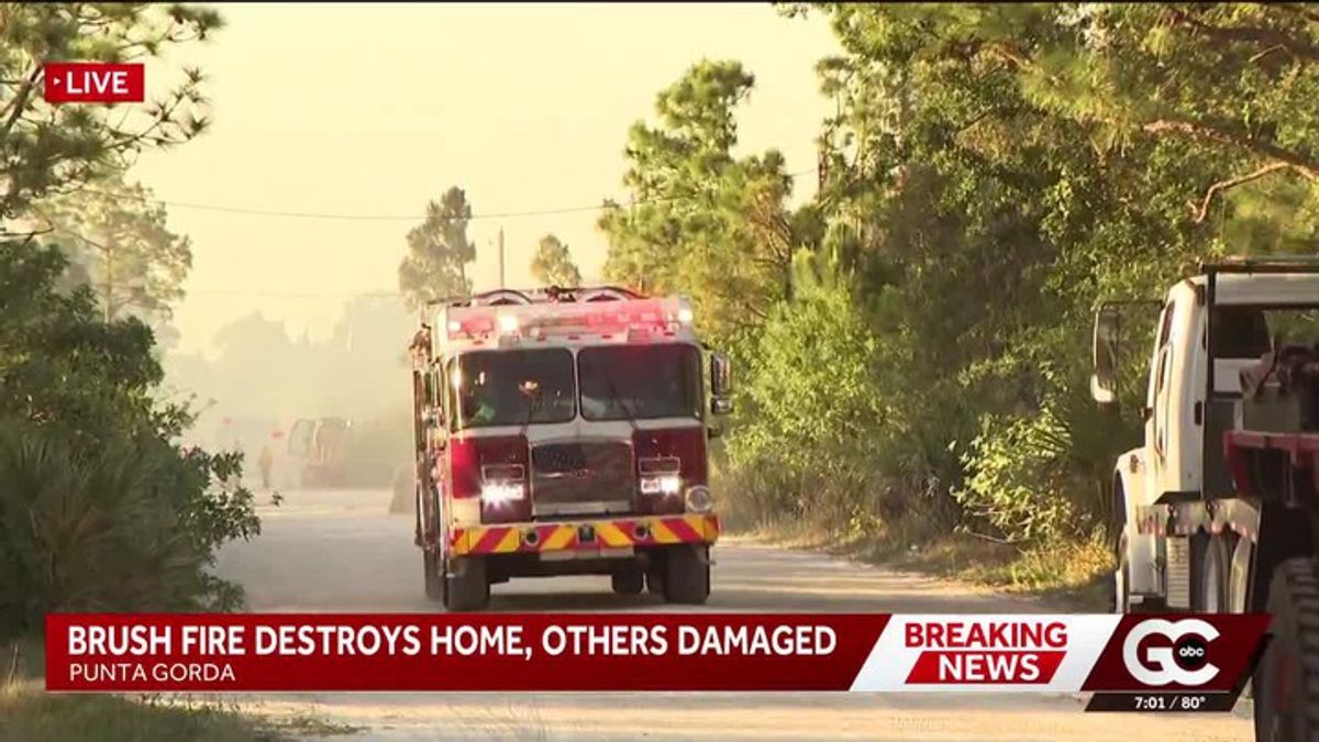 Brush fire grows to 45 acres near Acorn Blvd in Charlotte Ranchettes, 1 ...