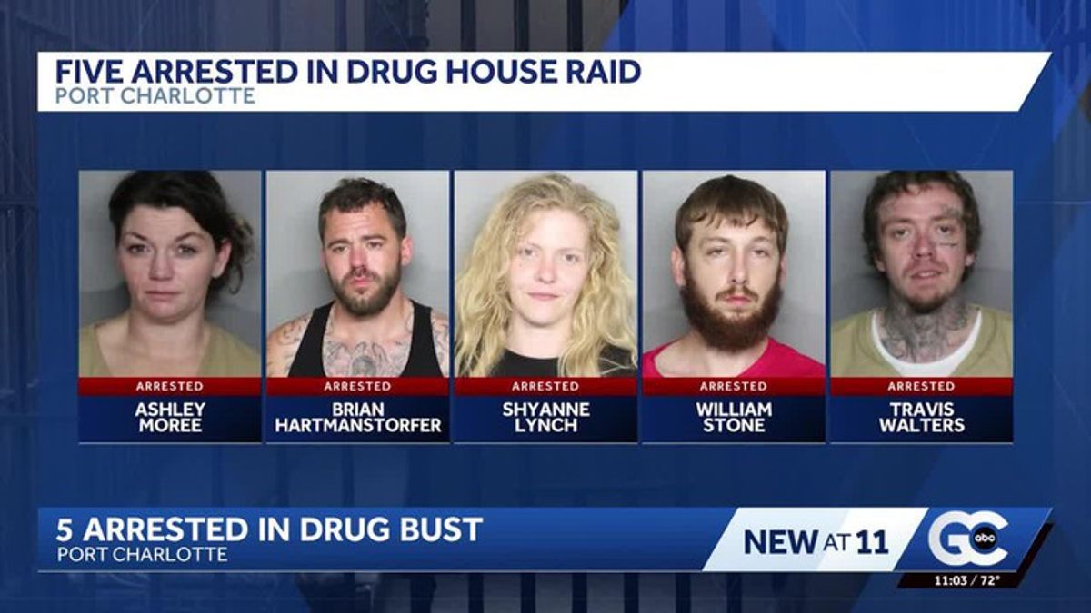 5 arrested after drug house raid in Port Charlotte | Haystack News