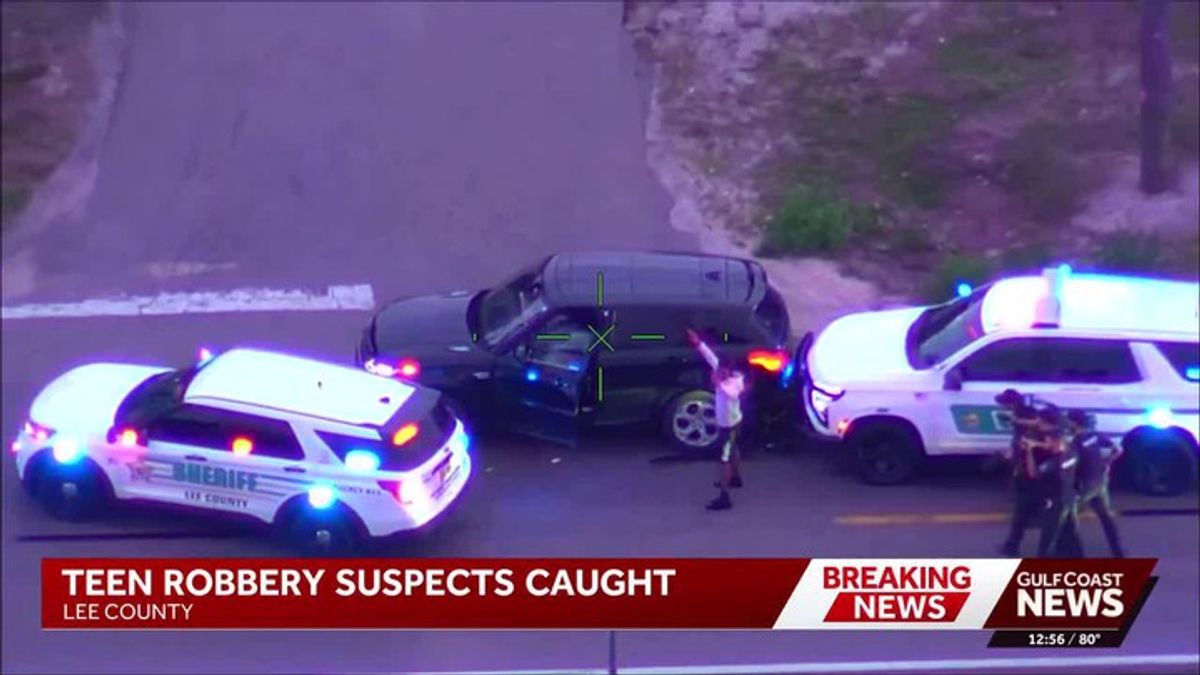 4 armed robbery suspects nabbed after deputies use grappler on getaway ...