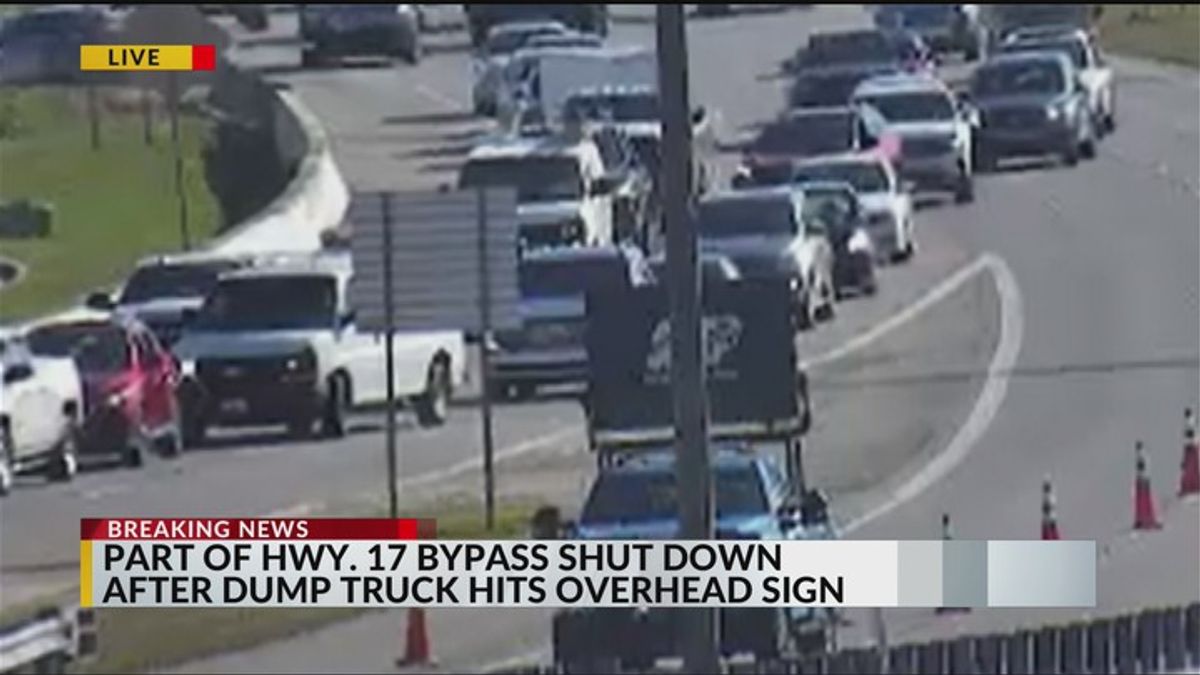 Northbound Highway 17 Bypass shut down while crews remove pieces of ...