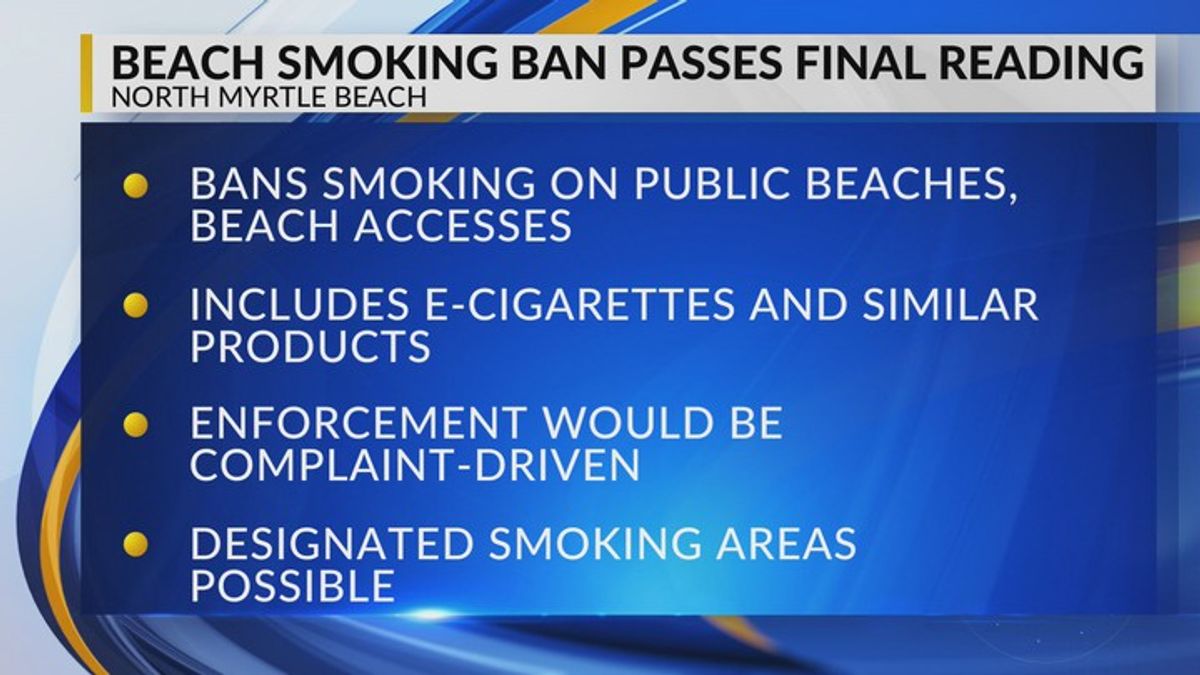 North Myrtle Beach OKs shoreline smoking ban, advances Chick-fil-A ...