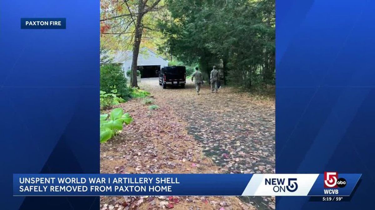 Unspent WWI artillery shell found in Paxton home, safely removed ...