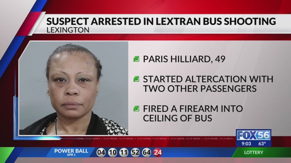 Woman accused of shooting gun into Lexington bus ceiling | Haystack News