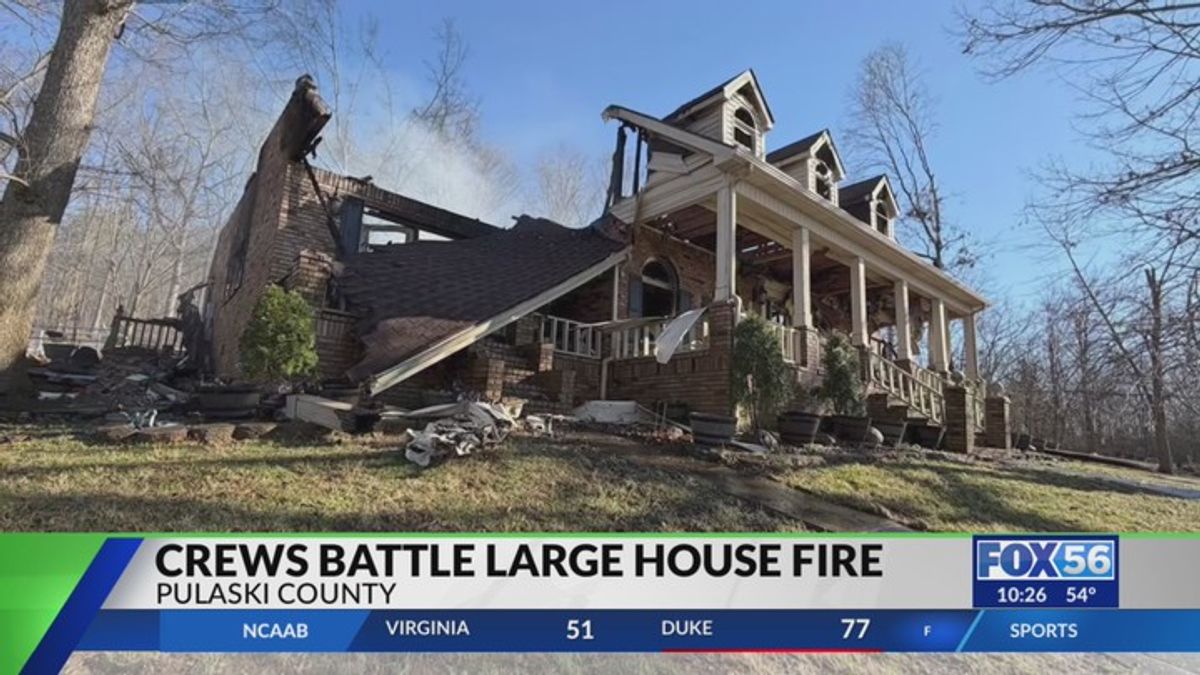 Several Pulaski County crews work together to put out large house fire ...