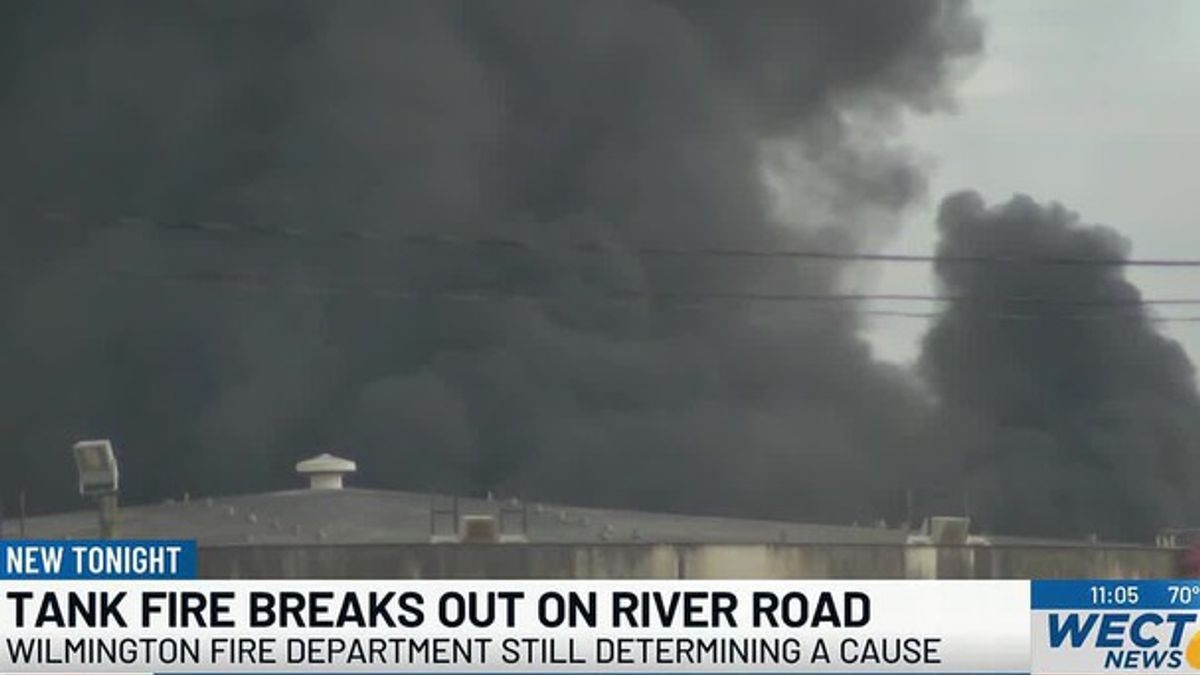 Part of River Road shut down after large tank fire breaks out ...