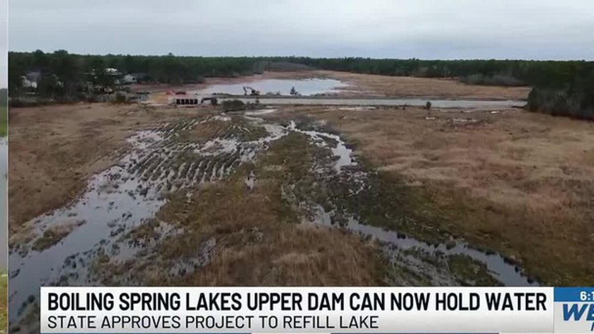 ‘We need our lakes back’: N.C. certifies Boiling Spring Lakes dam to ...
