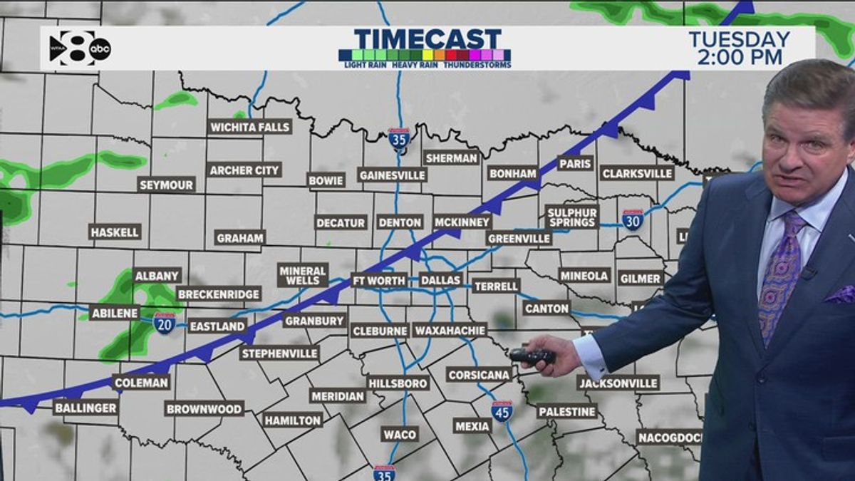 DFW Weather | Cold front moving through Tuesday afternoon in 14 day ...