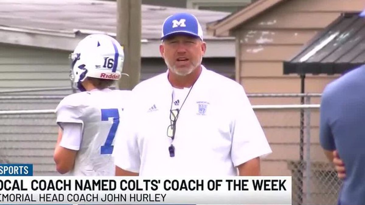 Colts bestow ‘Coach of the Week’ title to Memorial High School football ...