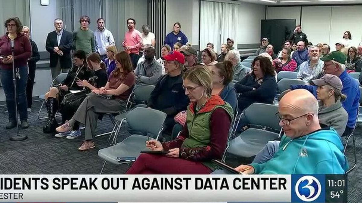 Colchester residents pack town hall to oppose proposed data center ...