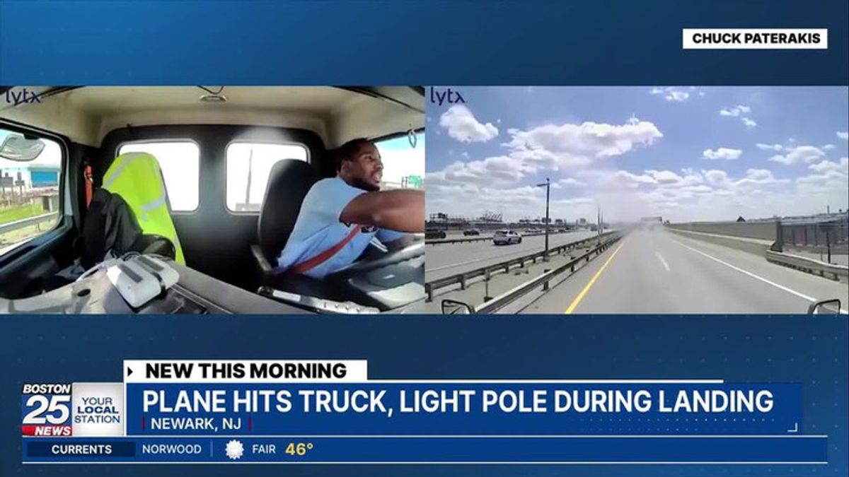 United flight landing in Newark strikes pole on New Jersey Turnpike ...