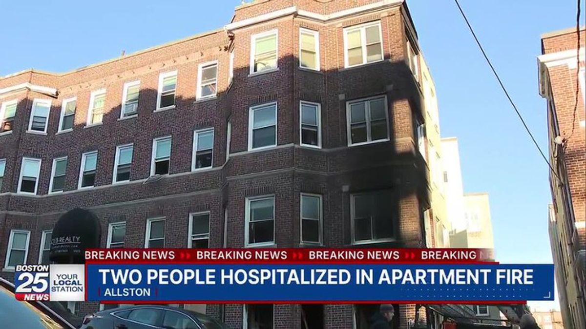 2 hospitalized, 6 rescued as heavy fire tears through apartment ...