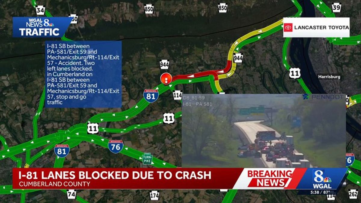 Multi-vehicle crash shuts down portion of I-81 in Cumberland County ...