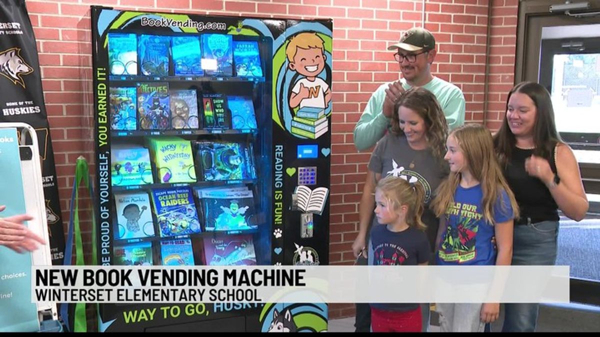Madison County elementary students hold ribbon cutting for book vending ...