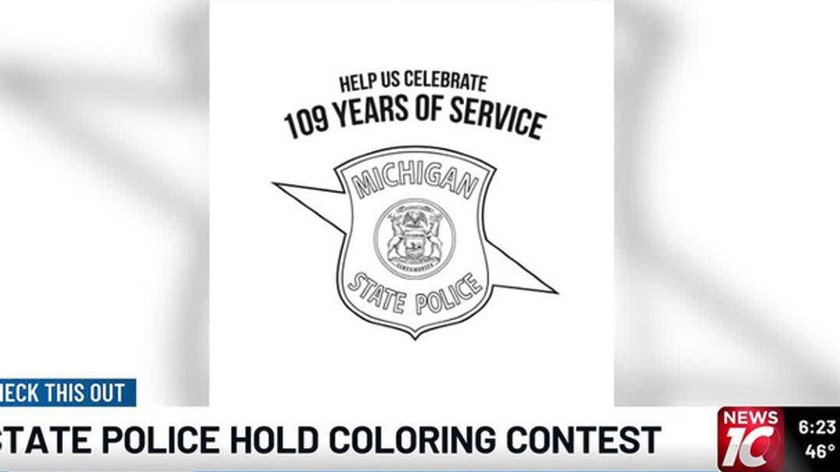 Michigan State Police mark 109th anniversary with student coloring ...