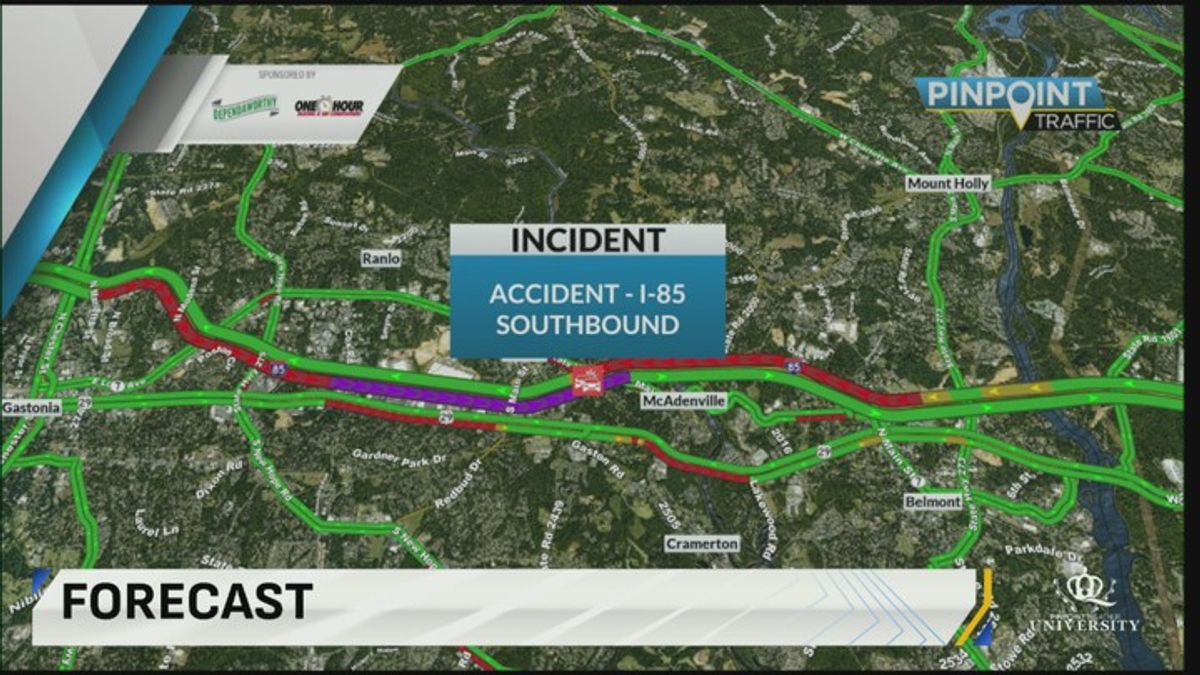 I-85 closed in Gaston County after tractor-trailer crash causing heavy ...