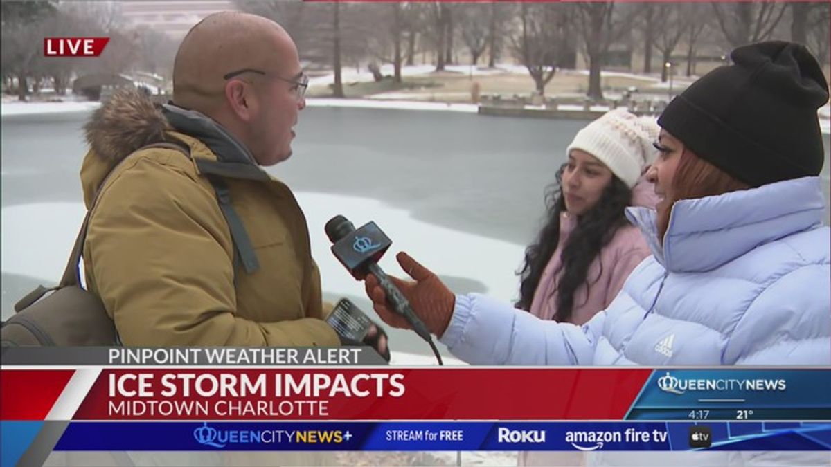 Icy conditions persist in midtown Charlotte | Haystack News