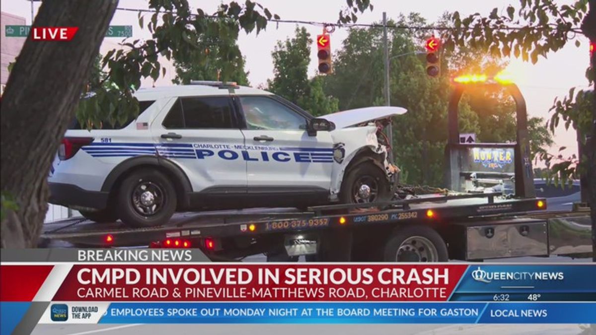 Serious south Charlotte crash involving CMPD cruiser hurts 4 | Haystack ...