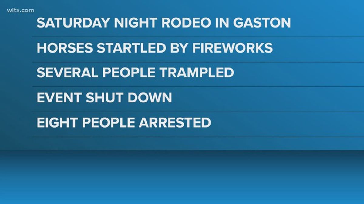Multiple people hurt after horses stampede at Gaston rodeo, 8 arrested ...