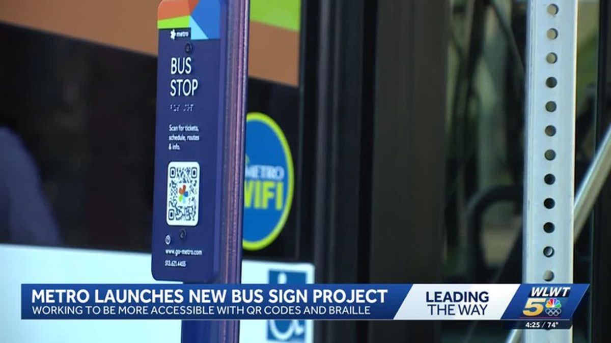 Cincinnati Metro launches new bus sign project with QR codes, braille ...