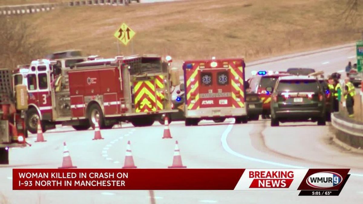 Woman killed in crash on I-93 North in Manchester | Haystack News