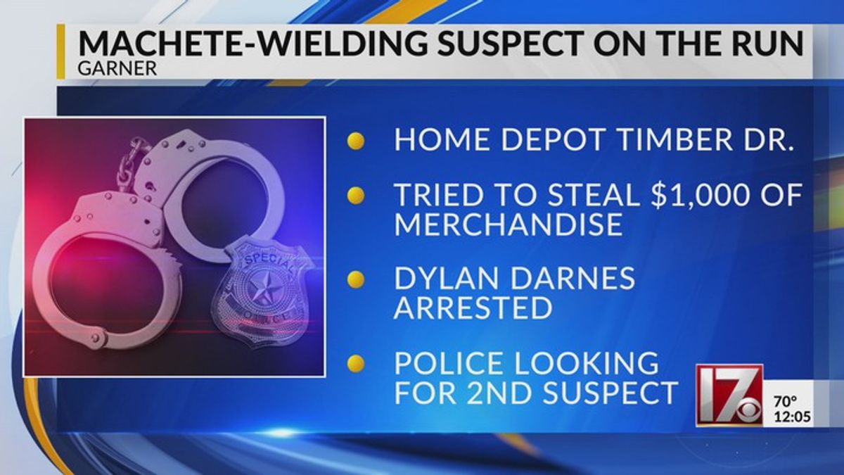 Machete-welding suspect on the run in Garner | Haystack News